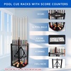 image:imageGSE Games amp Sports Expert CornerStyle Floor Stand Billiard Pool Cue Racks with Score Counters Holds Pool Cue Sticks Balls Set Ball RacksBlack