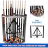image:imageGSE Games amp Sports Expert CornerStyle Floor Stand Billiard Pool Cue Racks with Score Counters Holds Pool Cue Sticks Balls Set Ball RacksBrushed Grey