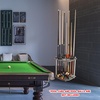 image:imageGSE Games amp Sports Expert CornerStyle Floor Stand Billiard Pool Cue Racks with Score Counters Holds Pool Cue Sticks Balls Set Ball RacksBrushed Grey