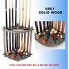 image:imageGSE Games amp Sports Expert CornerStyle Floor Stand Billiard Pool Cue Racks with Score Counters Holds Pool Cue Sticks Balls Set Ball RacksBrushed Grey