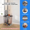 image:imageGSE Games amp Sports Expert CornerStyle Floor Stand Billiard Pool Cue Racks with Score Counters Holds Pool Cue Sticks Balls Set Ball RacksBrushed Grey