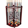 image:imageGSE Games amp Sports Expert CornerStyle Floor Stand Billiard Pool Cue Racks with Score Counters Holds Pool Cue Sticks Balls Set Ball RacksMahogany