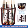 image:imageGSE Games amp Sports Expert CornerStyle Floor Stand Billiard Pool Cue Racks with Score Counters Holds Pool Cue Sticks Balls Set Ball RacksMahogany