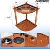 image:imageGSE Games amp Sports Expert CornerStyle Floor Stand Billiard Pool Cue Racks with Score Counters Holds Pool Cue Sticks Balls Set Ball RacksOak