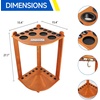 image:imageGSE Games amp Sports Expert CornerStyle Floor Stand Billiard Pool Cue Racks with Score Counters Holds Pool Cue Sticks Balls Set Ball RacksOak