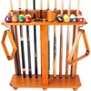 image:imageGSE Games amp Sports Expert CornerStyle Floor Stand Billiard Pool Cue Racks with Score Counters Holds Pool Cue Sticks Balls Set Ball RacksOak
