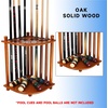 image:imageGSE Games amp Sports Expert CornerStyle Floor Stand Billiard Pool Cue Racks with Score Counters Holds Pool Cue Sticks Balls Set Ball RacksOak
