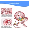 image:imageGSE Games amp Sports Expert Deluxe Bingo Game Set with Large Bingo Cage Masterboard 78 Balls 50 Game Cards and 500 Chips for Friend Parties Family Game NightJumbo Red Set
