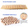 image:imageGSE Games amp Sports Expert Deluxe Bingo Game Set with Large Brass Cage 10 Shutter Slide Bingo Cards Wood Master Board amp 78 Calling Balls for Large Groups Parties Game NightBingo Set with 50 Cards