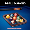 image:imageGSE Games amp Sports Expert Deluxe Heavy Duty Solid Wood Billiard 8Ball Triangle  9Ball Diamond Pool Ball Racks for 214 Pool Balls Billiards AccessoriesMahogany