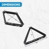 image:imageGSE Games amp Sports Expert Deluxe Heavy Duty Solid Wood Billiard 8Ball Triangle  9Ball Diamond Pool Ball Racks for 214 Pool Balls Billiards AccessoriesBlack