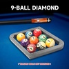 image:imageGSE Games amp Sports Expert Deluxe Heavy Duty Solid Wood Billiard 8Ball Triangle  9Ball Diamond Pool Ball Racks for 214 Pool Balls Billiards AccessoriesBrushed Grey