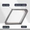 image:imageGSE Games amp Sports Expert Deluxe Heavy Duty Solid Wood Billiard 8Ball Triangle  9Ball Diamond Pool Ball Racks for 214 Pool Balls Billiards AccessoriesBrushed Grey