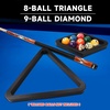 image:imageGSE Games amp Sports Expert Deluxe Heavy Duty Solid Wood Billiard 8Ball Triangle  9Ball Diamond Pool Ball Racks for 214 Pool Balls Billiards AccessoriesBlack