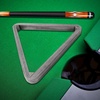image:imageGSE Games amp Sports Expert Deluxe Heavy Duty Solid Wood Billiard 8Ball Triangle  9Ball Diamond Pool Ball Racks for 214 Pool Balls Billiards AccessoriesBrushed Grey