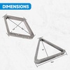 image:imageGSE Games amp Sports Expert Deluxe Heavy Duty Solid Wood Billiard 8Ball Triangle  9Ball Diamond Pool Ball Racks for 214 Pool Balls Billiards AccessoriesBrushed Grey