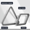 image:imageGSE Games amp Sports Expert Deluxe Heavy Duty Solid Wood Billiard 8Ball Triangle  9Ball Diamond Pool Ball Racks for 214 Pool Balls Billiards AccessoriesBrushed Grey