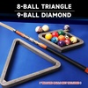 image:imageGSE Games amp Sports Expert Deluxe Heavy Duty Solid Wood Billiard 8Ball Triangle  9Ball Diamond Pool Ball Racks for 214 Pool Balls Billiards AccessoriesBrushed Grey