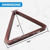 image:imageGSE Games amp Sports Expert Deluxe Heavy Duty Solid Wood Billiard 8Ball Triangle  9Ball Diamond Pool Ball Racks for 214 Pool Balls Billiards AccessoriesMahogany