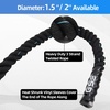 image:imageGSE Games amp Sports Expert Gym Battle Rope HeavyDuty Workout Ropes for Indoor amp Outdoor Workout Exercise Rope for Strength Training  304050 Feet Lengths AvailableBlackBlue