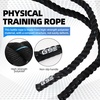 image:imageGSE Games amp Sports Expert Gym Battle Rope HeavyDuty Workout Ropes for Indoor amp Outdoor Workout Exercise Rope for Strength Training  304050 Feet Lengths AvailableBlackBlue