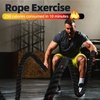 image:imageGSE Games amp Sports Expert Gym Battle Rope HeavyDuty Workout Ropes for Indoor amp Outdoor Workout Exercise Rope for Strength Training  304050 Feet Lengths AvailableBlackred