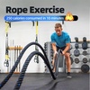 image:imageGSE Games amp Sports Expert Gym Battle Rope HeavyDuty Workout Ropes for Indoor amp Outdoor Workout Exercise Rope for Strength Training  304050 Feet Lengths AvailableBlackBlue