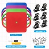 image:imageGSE Games amp Sports Expert Gym Floor Scooter Board with Handles Sitting Scooter for Kids Indoor Play Equipment Fun Scoot Board with NonMarring Plastic Casters for Children4Pack
