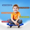 image:imageGSE Games amp Sports Expert Gym Floor Scooter Board with Handles Sitting Scooter for Kids Indoor Play Equipment Fun Scoot Board with NonMarring Plastic Casters for ChildrenRed