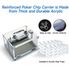 image:imageGSE Games amp Sports Expert Poker Chip Case 600pcs1000pcs Acrylic Poker Chip Case  Casino Acrylic Poker Chips Carrier with Poker Chip Trays600ct Chips Case  6 Chip Trays
