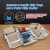 image:imageGSE Games amp Sports Expert Poker Chip Case 600pcs1000pcs Acrylic Poker Chip Case  Casino Acrylic Poker Chips Carrier with Poker Chip Trays600ct Chips Case  6 Chip Trays