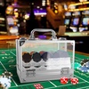 image:imageGSE Games amp Sports Expert Poker Chip Case 600pcs1000pcs Acrylic Poker Chip Case  Casino Acrylic Poker Chips Carrier with Poker Chip Trays600ct Chips Case  6 Chip Trays