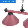 image:imageGSE Games amp Sports Expert Pool Table Light Hanging Billiard Light for 7ft8ft Pool Tables with 3 Metal Lamp Shades for Billiards Room Oil Rubbed BronzePink