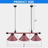 image:imageGSE Games amp Sports Expert Pool Table Light Hanging Billiard Light for 7ft8ft Pool Tables with 3 Metal Lamp Shades for Billiards Room Oil Rubbed BronzePink