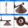 image:imageGSE Games amp Sports Expert Pool Table Light Hanging Billiard Light for 7ft8ft Pool Tables with 3 Metal Lamp Shades for Billiards Room Oil Rubbed BronzeOilRubbed Bronze