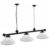 image:imageGSE Games amp Sports Expert Pool Table Light Hanging Billiard Light for 7ft8ft Pool Tables with 3 Metal Lamp Shades for Billiards Room Oil Rubbed BronzeWhite Glass