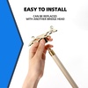 image:imageGSE Games amp Sports Expert Portable Billiards Bridge Head Pool Cue Stick with Brass Metal Screwon Billiard Bridge Head Pool Cue Accessory for Pool TableBridge Stick  Bridge Head