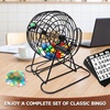 image:imageGSE Games amp Sports Expert Professional Bingo Game Set with Jumbo Extra Large Bingo Cage Masterboard Ping Pong Size Balls for Adults Large Groups Bingo Halls Parties or Game NightFamily Set With 50 Cards