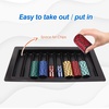 image:imageGSE Games amp Sports Expert Professional Casino Poker Table Chips Tray Las Vegas Style Dealer Table Chips Holder for Poker Chips10 Rows  Holds 500 Chips