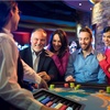 image:imageGSE Games amp Sports Expert Professional Casino Poker Table Chips Tray Las Vegas Style Dealer Table Chips Holder for Poker Chips10 Rows  Holds 500 Chips
