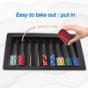 image:imageGSE Games amp Sports Expert Professional Casino Poker Table Chips Tray Las Vegas Style Dealer Table Chips Holder for Poker Chips9 Rows  Holds 450 Chips
