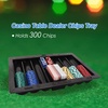 image:imageGSE Games amp Sports Expert Professional Casino Poker Table Chips Tray Las Vegas Style Dealer Table Chips Holder for Poker ChipsProfessional  Holds 300 Chips  2 Deck Cards