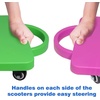 image:imageGSE Games amp Sports Expert Purple Indoor Scooter Board with Safety Handles for Kids Ages 612 Plastic Floor Scooter Board with Rollers Physical Education for Home Homeschool Supplies