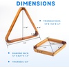 image:imageGSE Games amp Sports Expert Solid Wood Billiard 8Ball Triangle  9Ball Diamond Pool Ball Racks for 214 Pool Balls Pool Table Accessories2Tone Oak