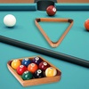 image:imageGSE Games amp Sports Expert Solid Wood Billiard 8Ball Triangle  9Ball Diamond Pool Ball Racks for 214 Pool Balls Pool Table Accessories2Tone Oak