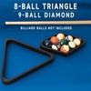 image:imageGSE Games amp Sports Expert Solid Wood Billiard 8Ball Triangle  9Ball Diamond Pool Ball Racks for 214 Pool Balls Pool Table AccessoriesBlack