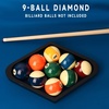image:imageGSE Games amp Sports Expert Solid Wood Billiard 8Ball Triangle  9Ball Diamond Pool Ball Racks for 214 Pool Balls Pool Table AccessoriesBlack