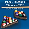 image:imageGSE Games amp Sports Expert Solid Wood Billiard 8Ball Triangle  9Ball Diamond Pool Ball Racks for 214 Pool Balls Pool Table AccessoriesEspresso