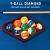 image:imageGSE Games amp Sports Expert Solid Wood Billiard 8Ball Triangle  9Ball Diamond Pool Ball Racks for 214 Pool Balls Pool Table AccessoriesMahogany