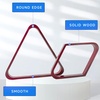 image:imageGSE Games amp Sports Expert Solid Wood Billiard 8Ball Triangle  9Ball Diamond Pool Ball Racks for 214 Pool Balls Pool Table AccessoriesMahogany